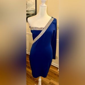 New with tags! One shoulder royal blues dress